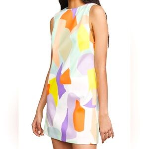 Alice + Olivia Multicolor Abstract Mini Dress